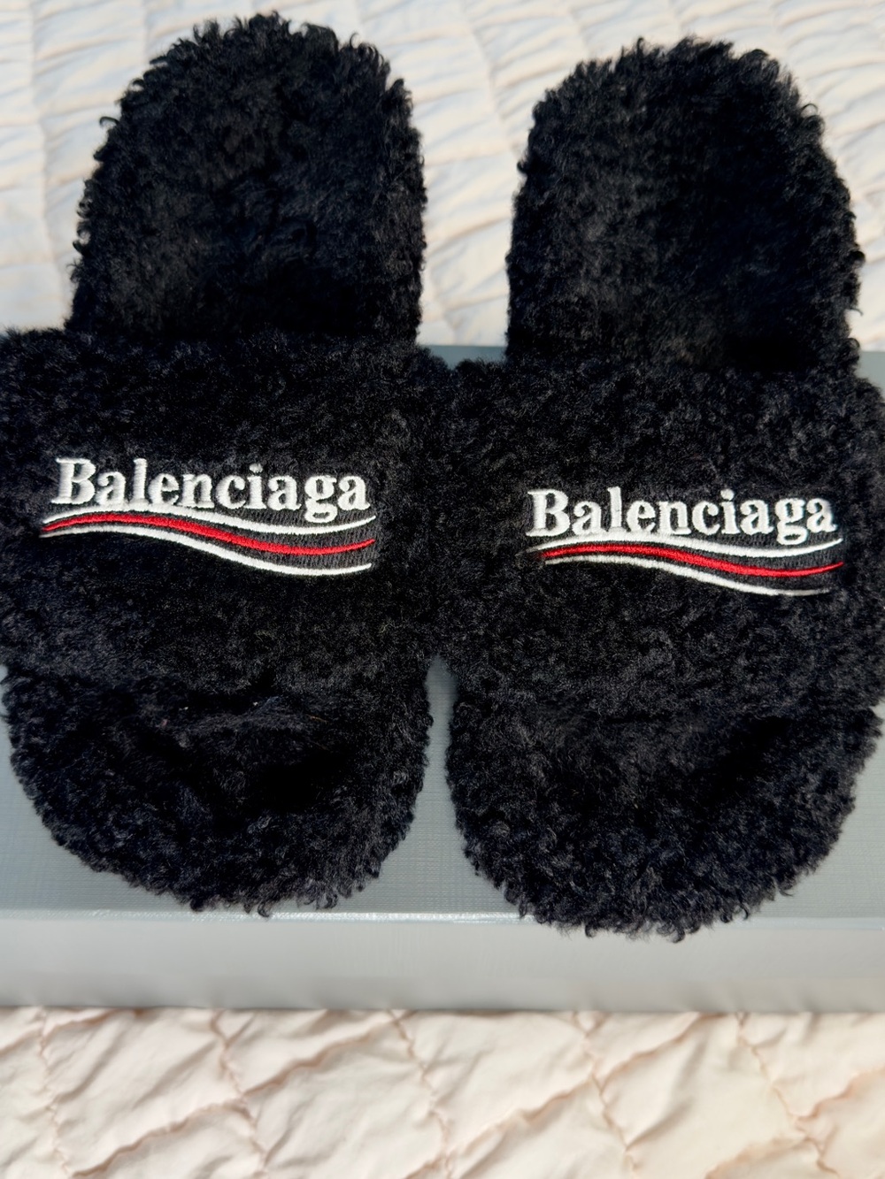 Balenciaga Furry 80 MM Sandals 36